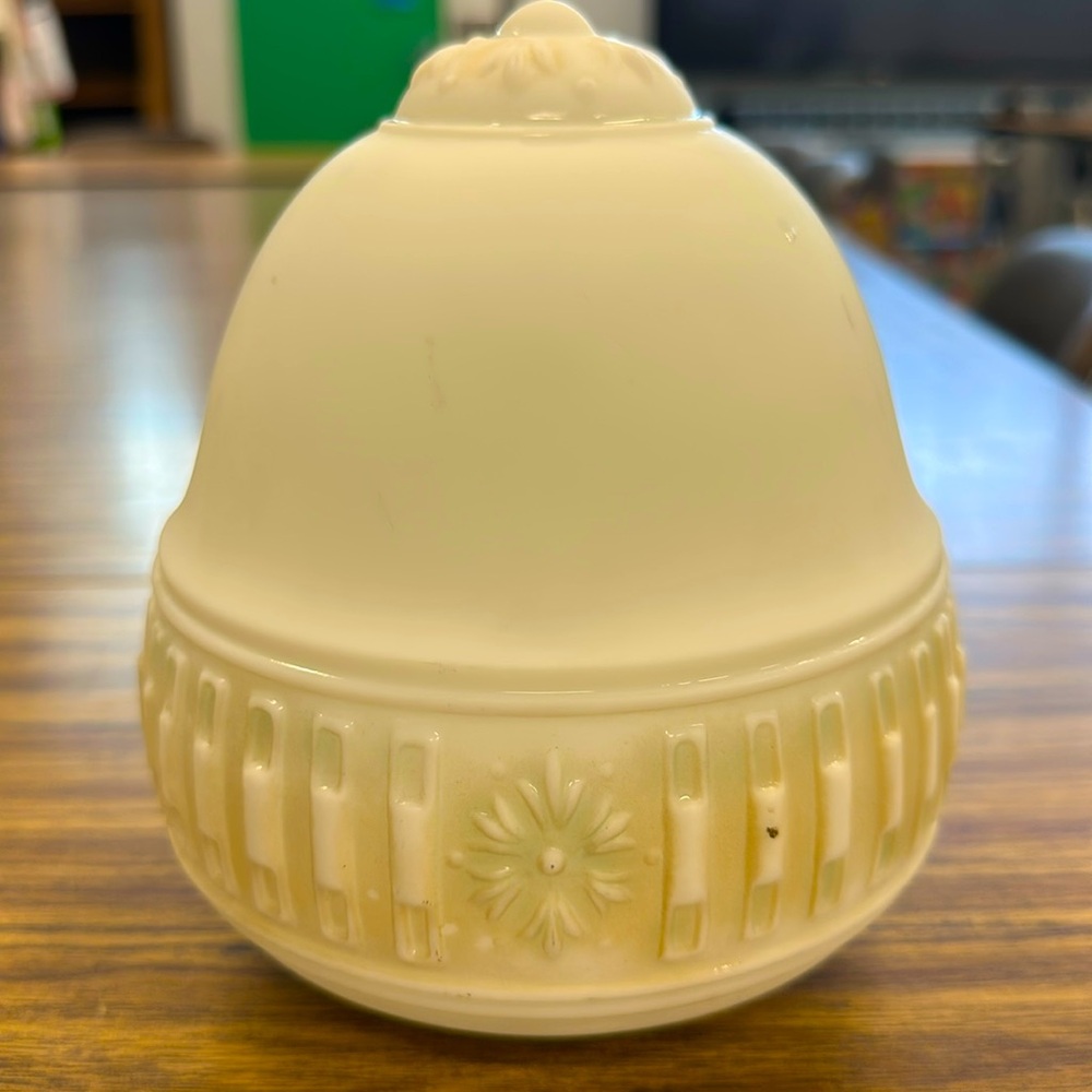 Vintage Antique Victorian Milk Glass Fancy Glass Flush Mount Light Fixture
